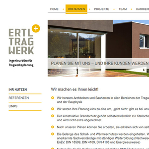 Webdesign Ingenieurbüro Ertl Tragwerk GmbH & Co. KG…